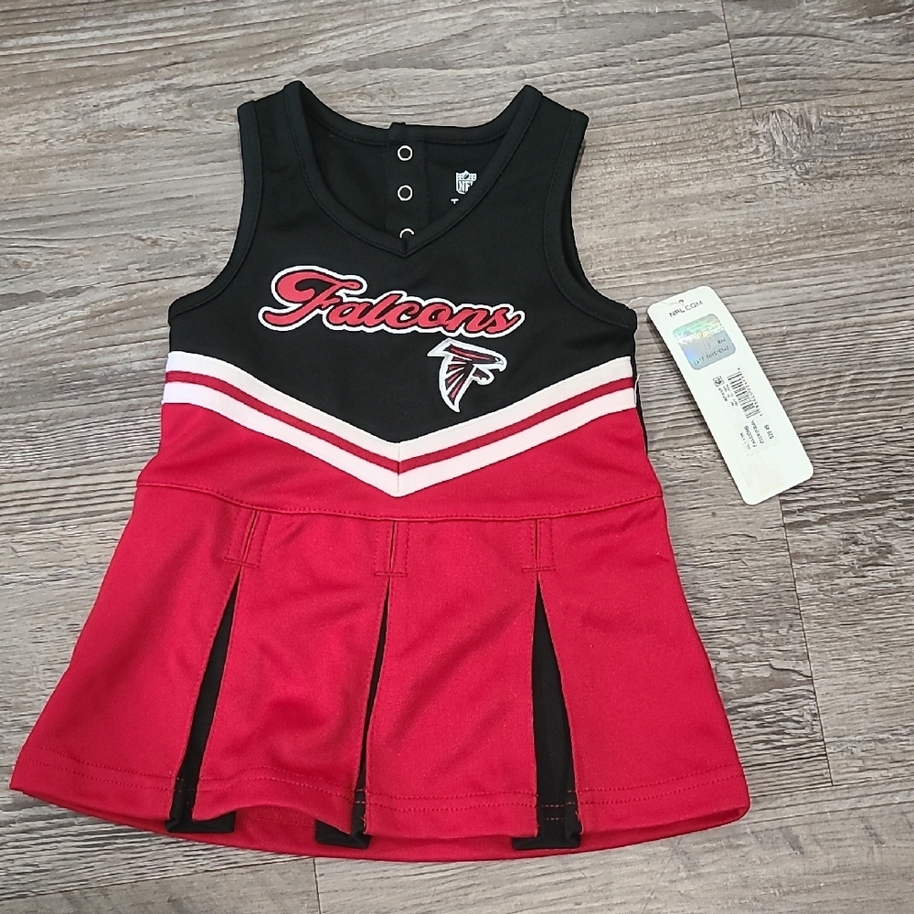 Falcons Cheerleader Dress in Black and Red